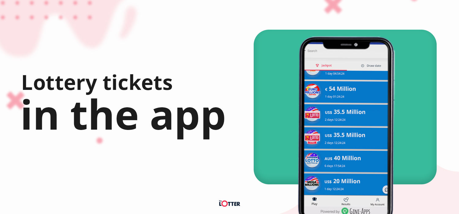 lottery tickets in the mobile app